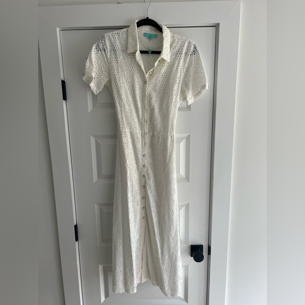 Melissa Odabash Vanessa Eyelet MIDI Dress